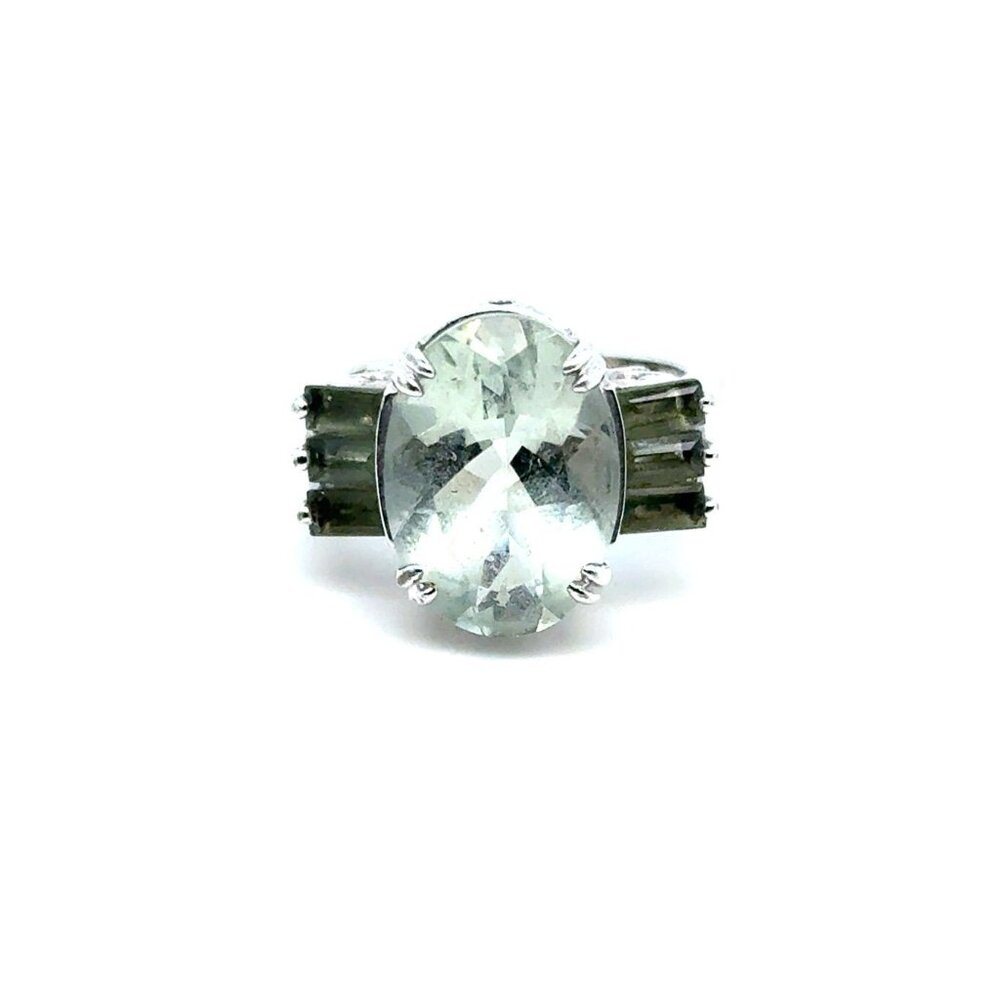 Blue/Green Silver 925 Stones Ring